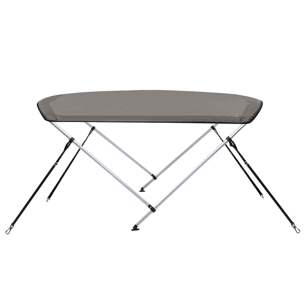 Bimini di Prua con Tendalino 2 Archi Grigio 180x130x110 cm | homemem39