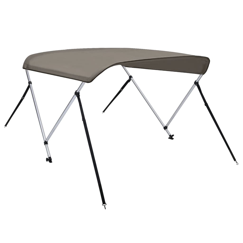 Bimini di Prua con Tendalino 2 Archi Grigio 180x150x110 cm | homemem39