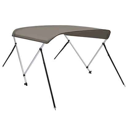 Bimini di Prua con Tendalino 2 Archi Grigio 180x150x110 cm | homemem39