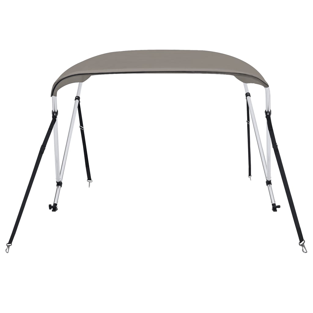 Bimini di Prua con Tendalino 2 Archi Grigio 180x150x110 cm | homemem39