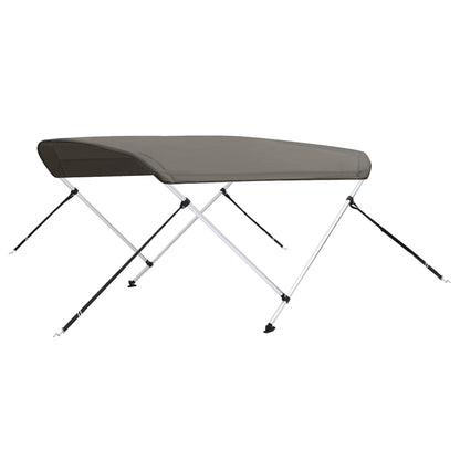 Bimini di Prua con Tendalino 2 Archi Grigio 180x150x110 cm | homemem39