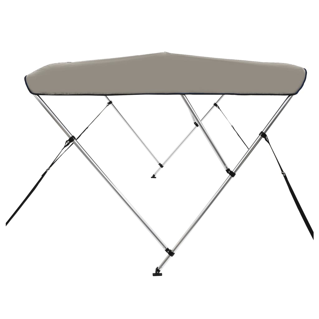 Bimini di Prua con Tendalino 3 Archi Grigio 183x160x137 cm | homemem39