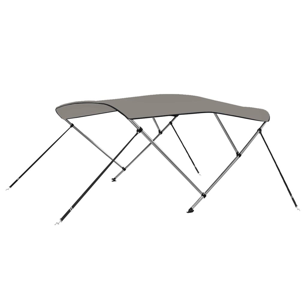 Bimini di Prua con Tendalino 3 Archi Grigio 183x160x137 cm | homemem39