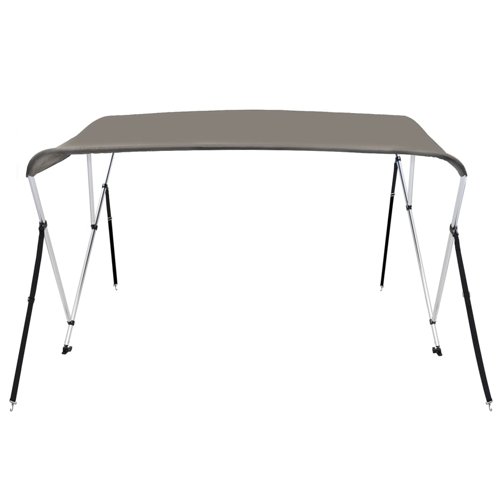 Bimini di Prua con Tendalino 3 Archi Grigio 183x180x137 cm | homemem39