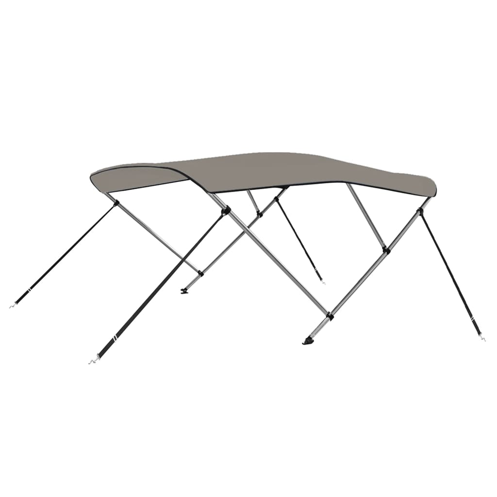 Bimini di Prua con Tendalino 3 Archi Grigio 183x180x137 cm | homemem39