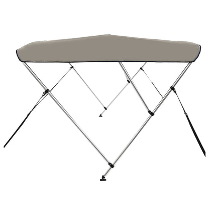 Bimini di Prua con Tendalino 3 Archi Grigio 183x196x137 cm | homemem39