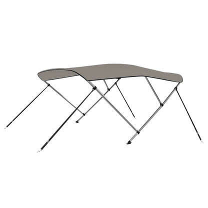 Bimini di Prua con Tendalino 3 Archi Grigio 183x196x137 cm | homemem39