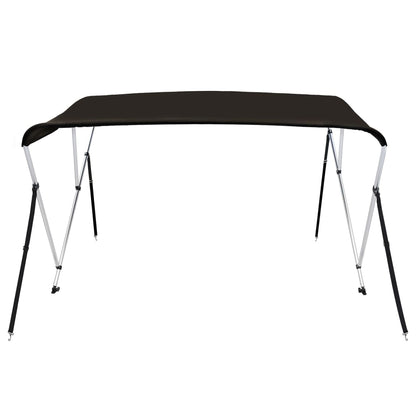 Bimini di Prua con Tendalino 3 Archi Nero 183x140x137 cm | homemem39