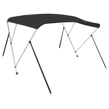 Bimini di Prua con Tendalino 3 Archi Nero 183x196x137 cm | homemem39