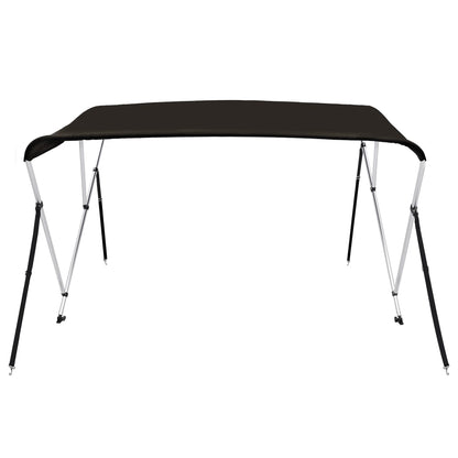 Bimini di Prua con Tendalino 3 Archi Nero 183x196x137 cm | homemem39