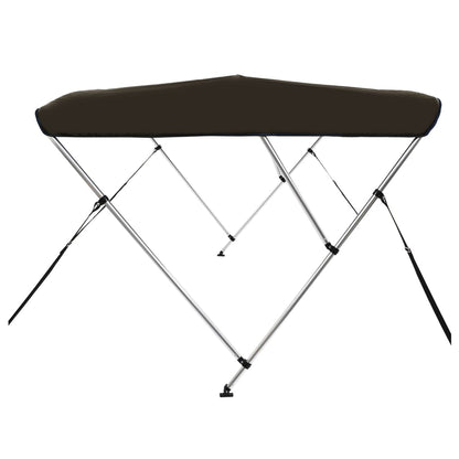 Bimini di Prua con Tendalino 3 Archi Nero 183x196x137 cm | homemem39