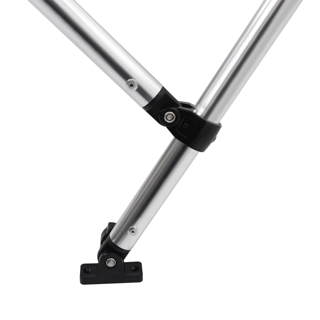Bimini di Prua con Tendalino 3 Archi Nero 183x196x137 cm | homemem39