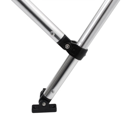 Bimini di Prua con Tendalino 3 Archi Nero 183x196x137 cm | homemem39