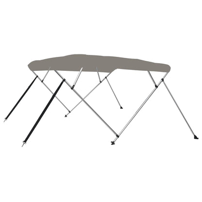 Bimini di Prua con Tendalino 4 Archi Grigio 243x180x137 cm | homemem39