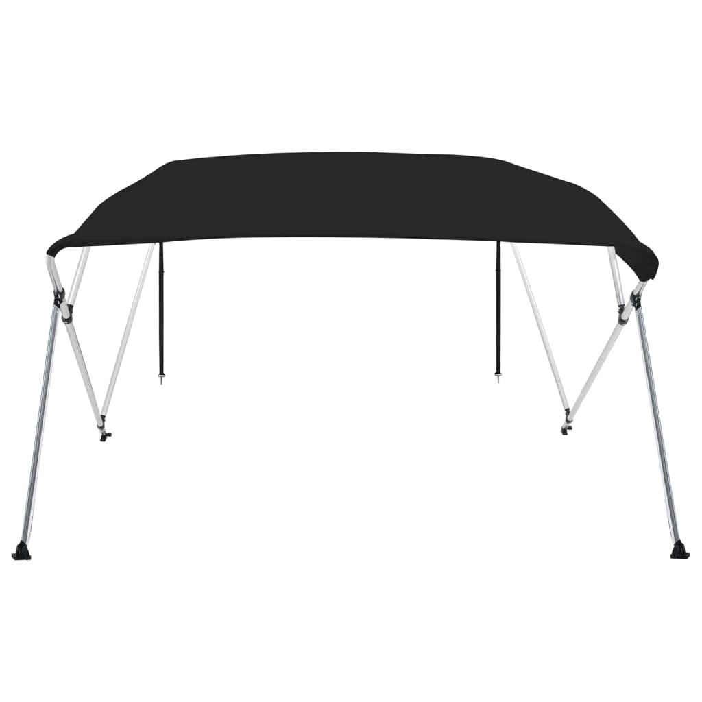 Bimini di Prua con Tendalino 4 Archi Nero 243x196x137 cm
