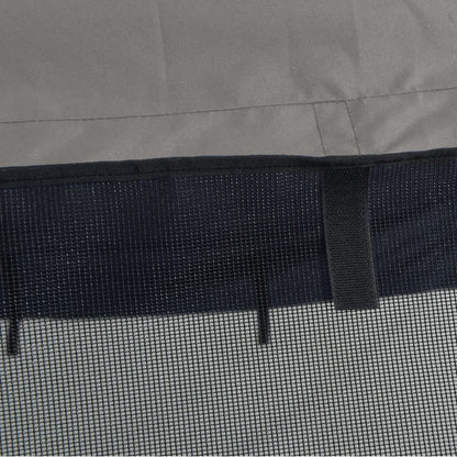 Bimini Prua con Pareti Laterali Rete 4Archi 243x(230-244)x137cm