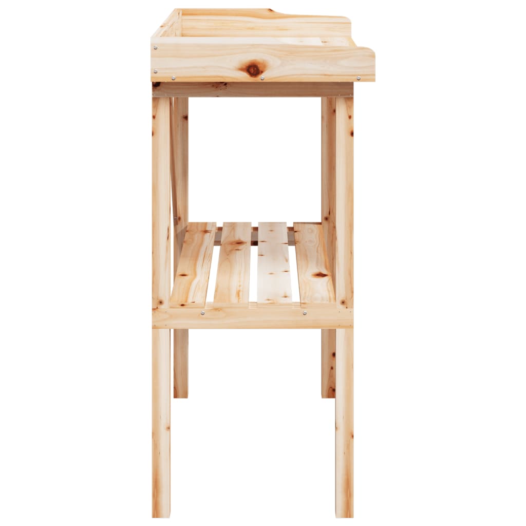 Tavolo Piante con Ripiano 78x38x,82,5cm Legno Massello di Abete | homemem39