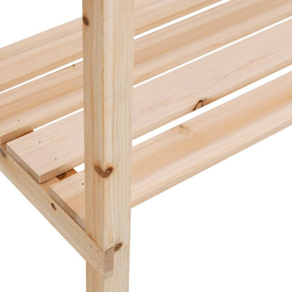 Tavolo Piante con Ripiano 78x38x,82,5cm Legno Massello di Abete | homemem39