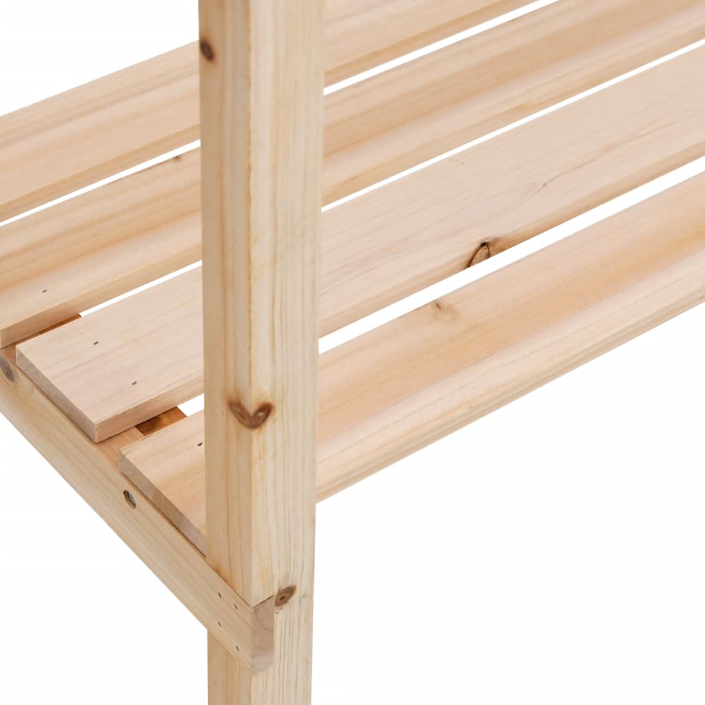 Tavolo Piante con Ripiani 78x38x,82,5cm Legno Massello Abete - homemem39