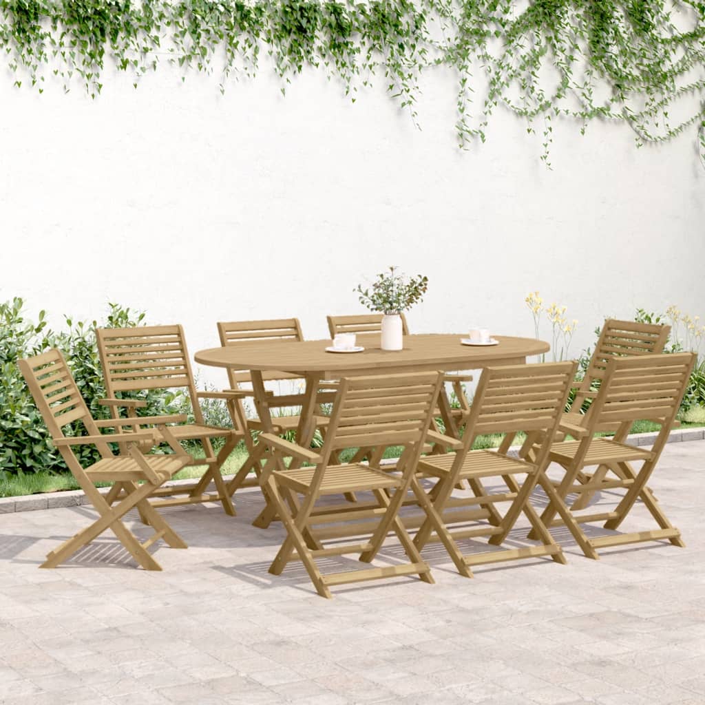 Sedie Giardino Pieghevoli 6pz 54,5x61,5x86,5 cm Massello Acacia - homemem39