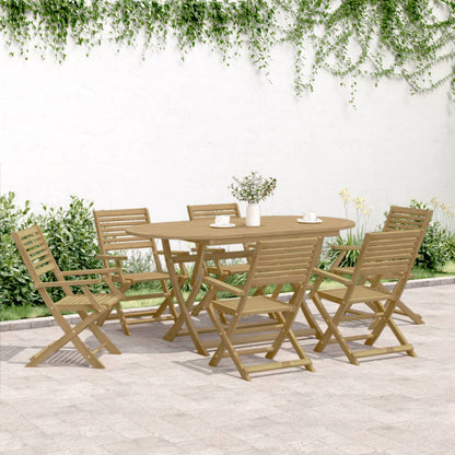 Sedie Giardino Pieghevoli 8pz 54,5x61,5x86,5 cm Massello Acacia - homemem39