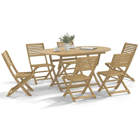 Sedie Giardino Pieghevoli 6 pz 48,5x61,5x87 cm Massello Acacia - homemem39