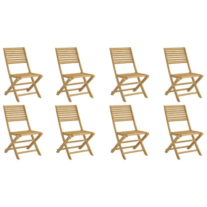 Sedie Giardino Pieghevoli 8 pz 48,5x61,5x87 cm Massello Acacia | homemem39