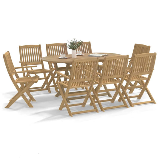 Sedie da Giardino Pieghevoli 8 pz Legno Massello di Acacia | homemem39