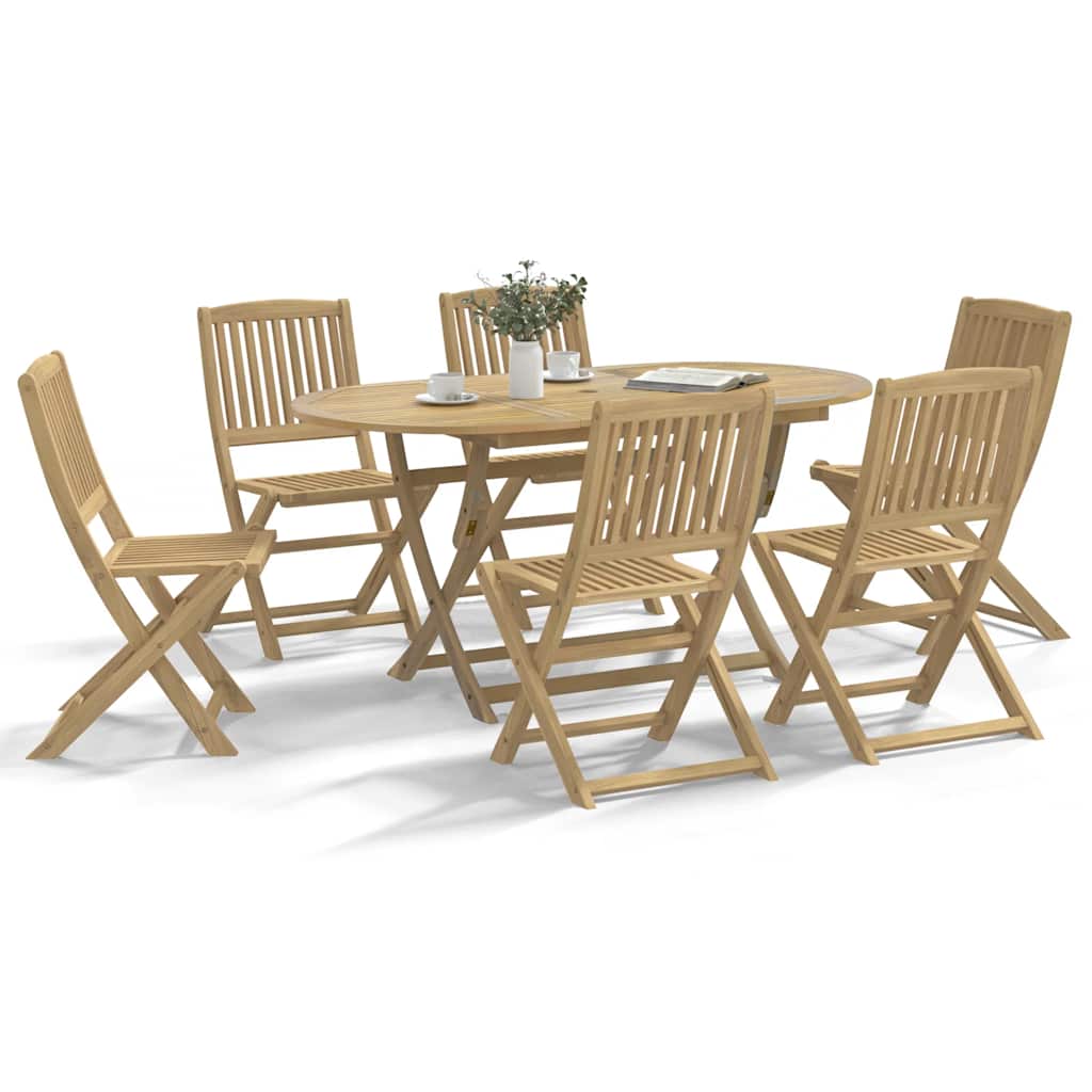 Sedie pieghevoli, 6 pezzi, 48,5x57x90 cm, in legno massello di acacia