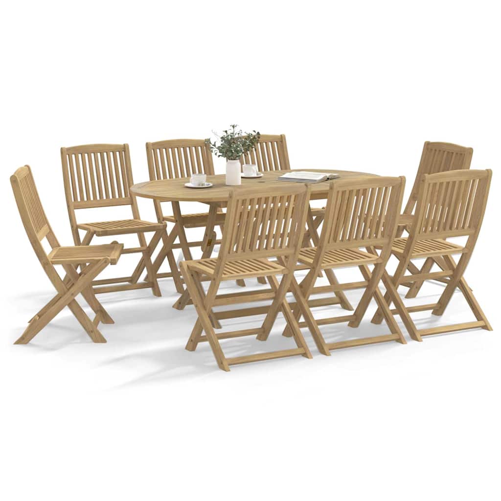 Sedie da Giardino Pieghevoli 8 pz Legno Massello di Acacia | homemem39