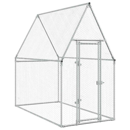 Gabbia per Polli Argento 200x100x190 cm in Acciaio Zincato | homemem39