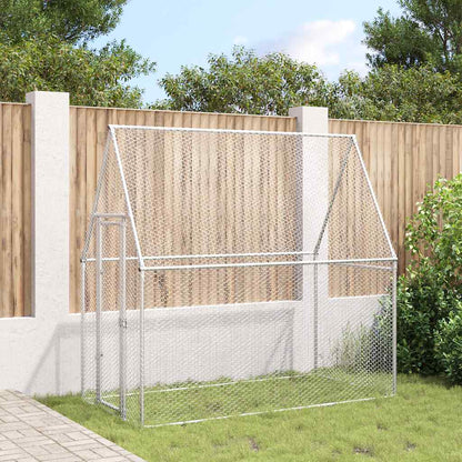 Gabbia per Polli Argento 200x100x190 cm in Acciaio Zincato | homemem39