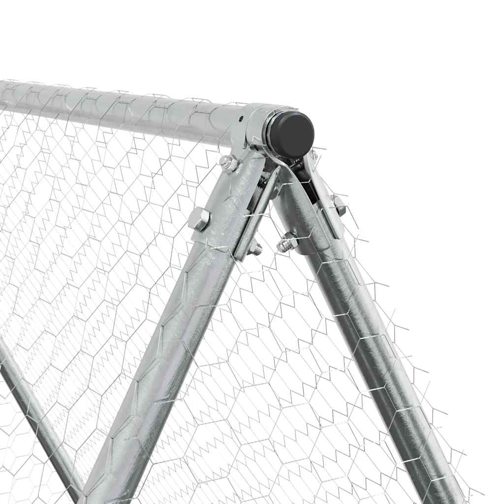 Gabbia per Polli Argento 200x100x190 cm in Acciaio Zincato | homemem39