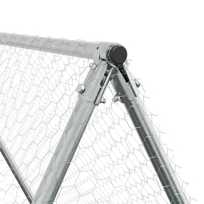 Gabbia per Polli Argento 200x100x190 cm in Acciaio Zincato | homemem39