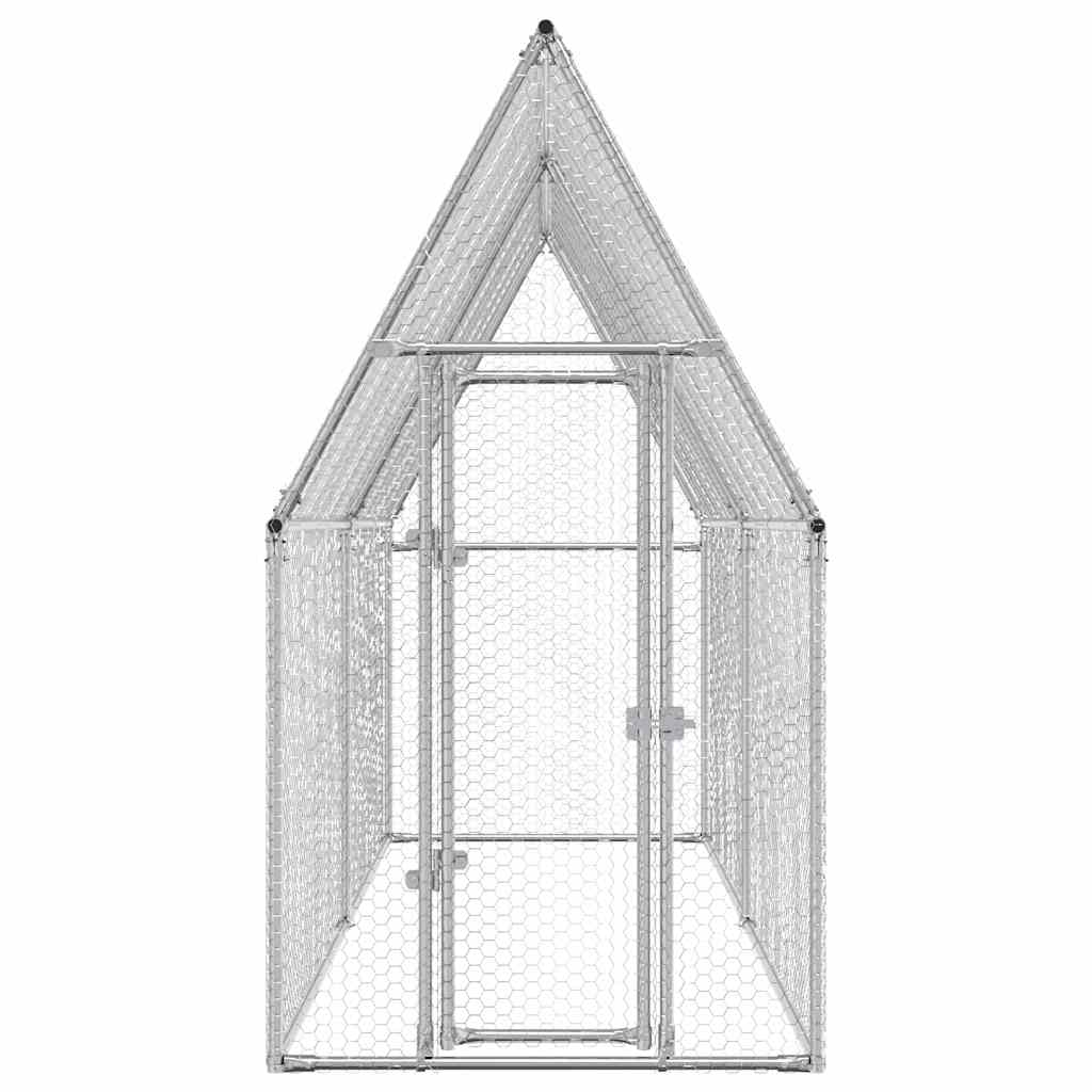 Gabbia per Polli Argento 400x100x190 cm in Acciaio Zincato | homemem39