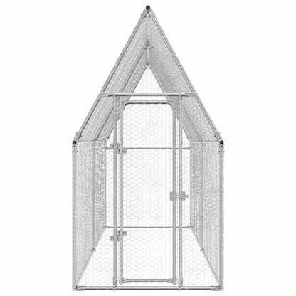 Gabbia per Polli Argento 400x100x190 cm in Acciaio Zincato | homemem39