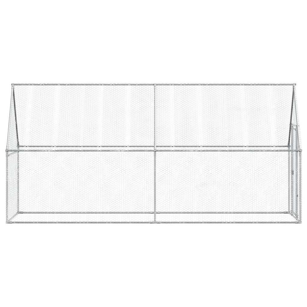 Gabbia per Polli Argento 400x100x190 cm in Acciaio Zincato | homemem39