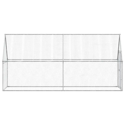 Gabbia per Polli Argento 400x100x190 cm in Acciaio Zincato | homemem39