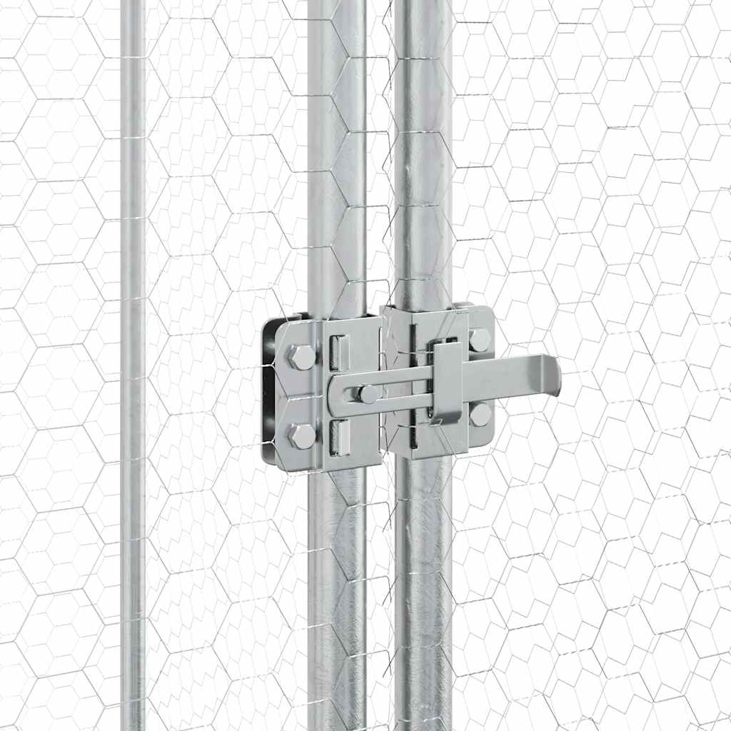 Gabbia per Polli Argento 400x100x190 cm in Acciaio Zincato | homemem39
