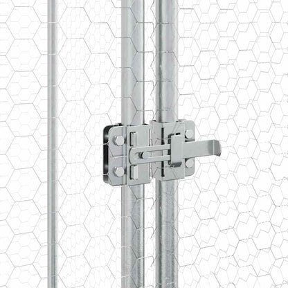 Gabbia per Polli Argento 400x100x190 cm in Acciaio Zincato | homemem39