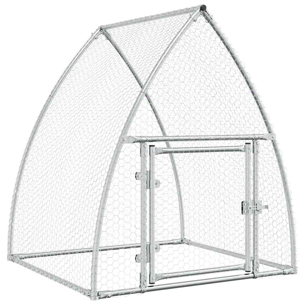 Gabbia per Polli Argento 100x105x120 cm in Acciaio Zincato | homemem39