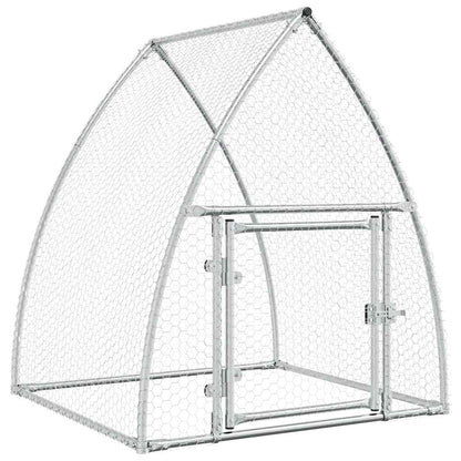 Gabbia per Polli Argento 100x105x120 cm in Acciaio Zincato | homemem39