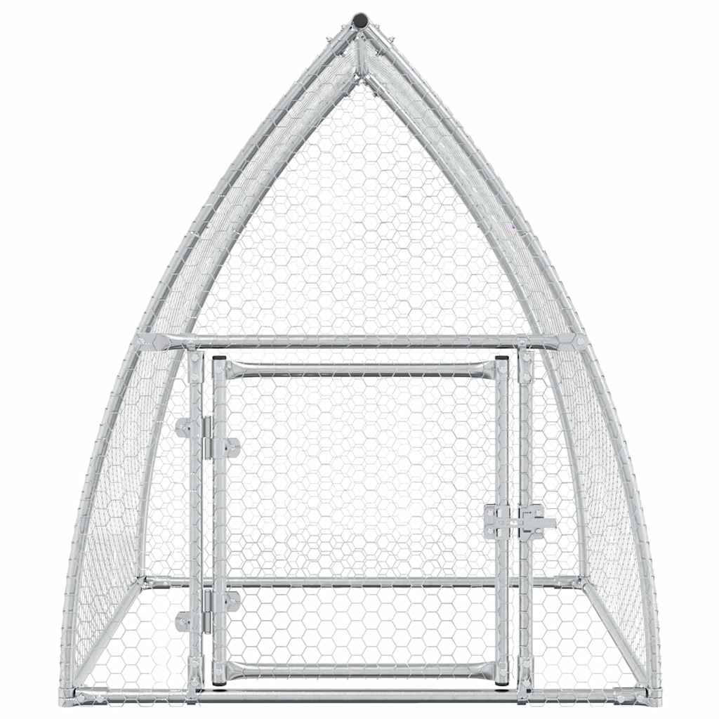 Gabbia per Polli Argento 100x105x120 cm in Acciaio Zincato | homemem39