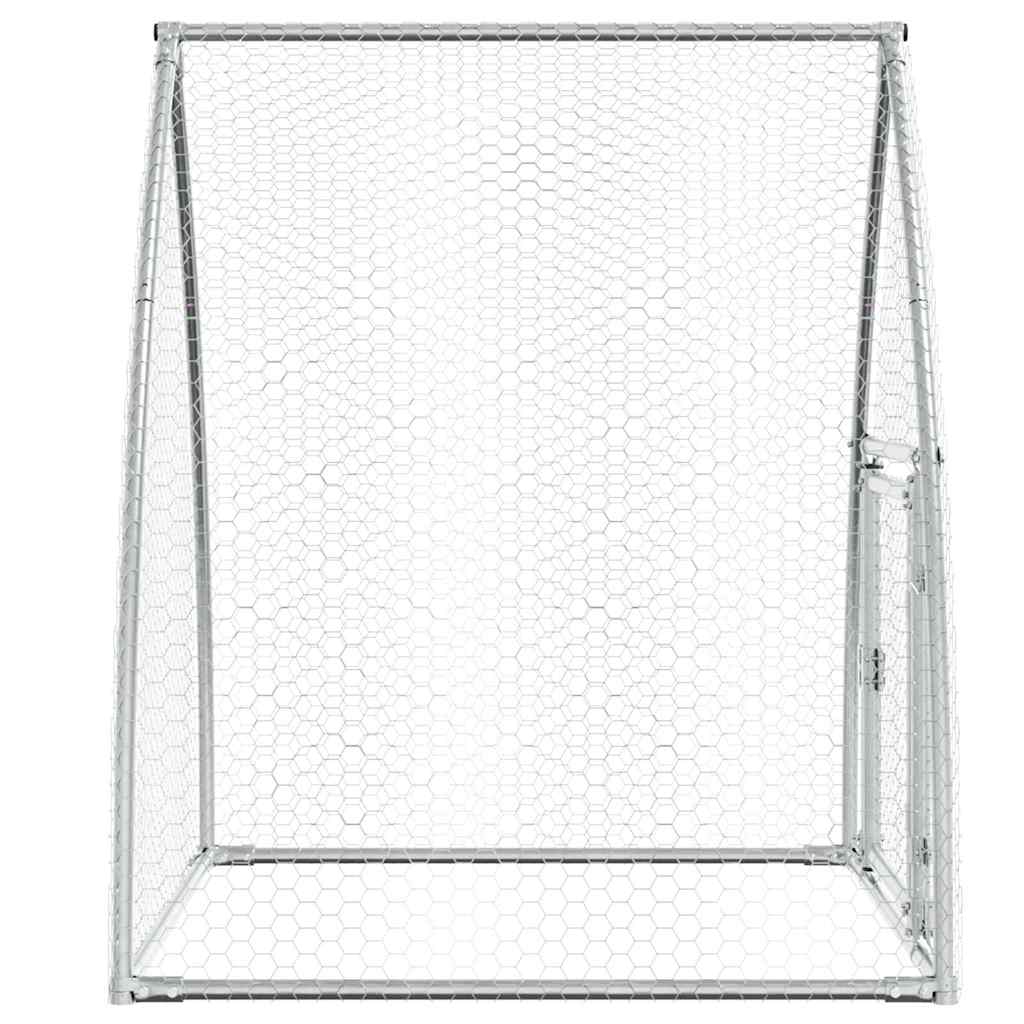 Gabbia per Polli Argento 100x105x120 cm in Acciaio Zincato | homemem39