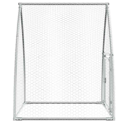 Gabbia per Polli Argento 100x105x120 cm in Acciaio Zincato | homemem39