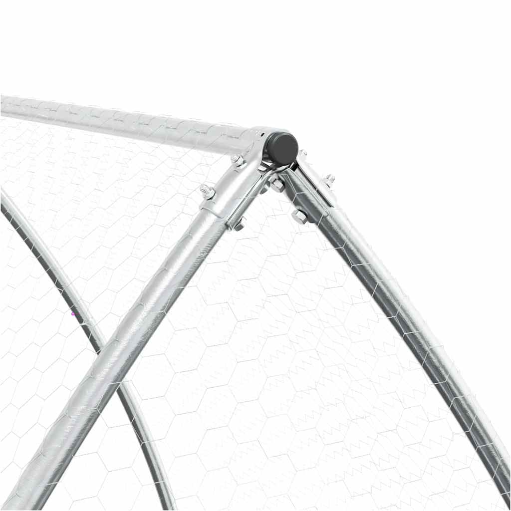 Gabbia per Polli Argento 100x105x120 cm in Acciaio Zincato | homemem39