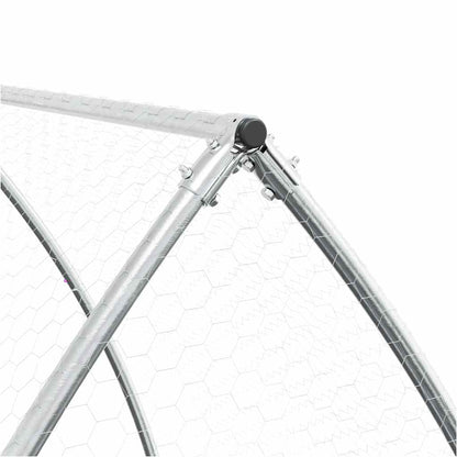Gabbia per Polli Argento 100x105x120 cm in Acciaio Zincato | homemem39