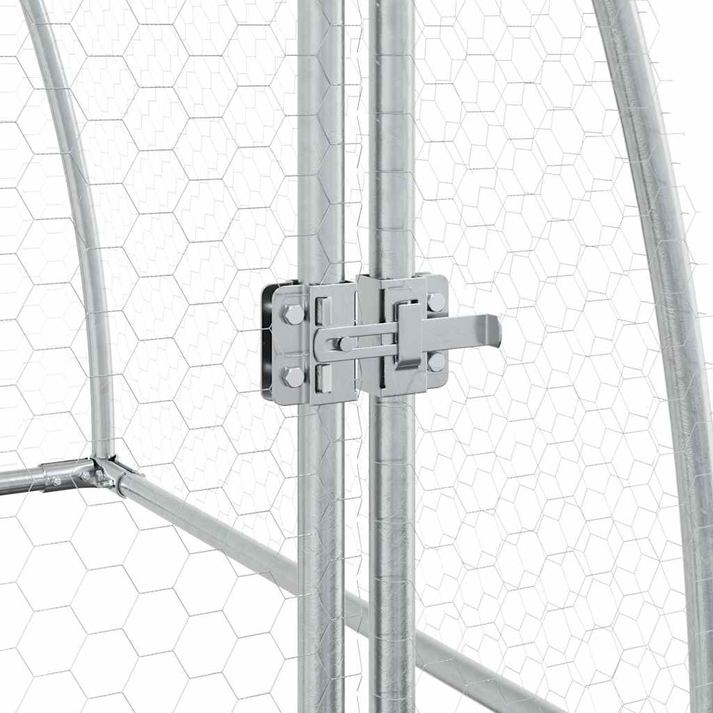 Gabbia per Polli Argento 100x105x120 cm in Acciaio Zincato | homemem39