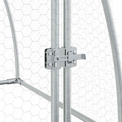 Gabbia per Polli Argento 100x105x120 cm in Acciaio Zincato | homemem39
