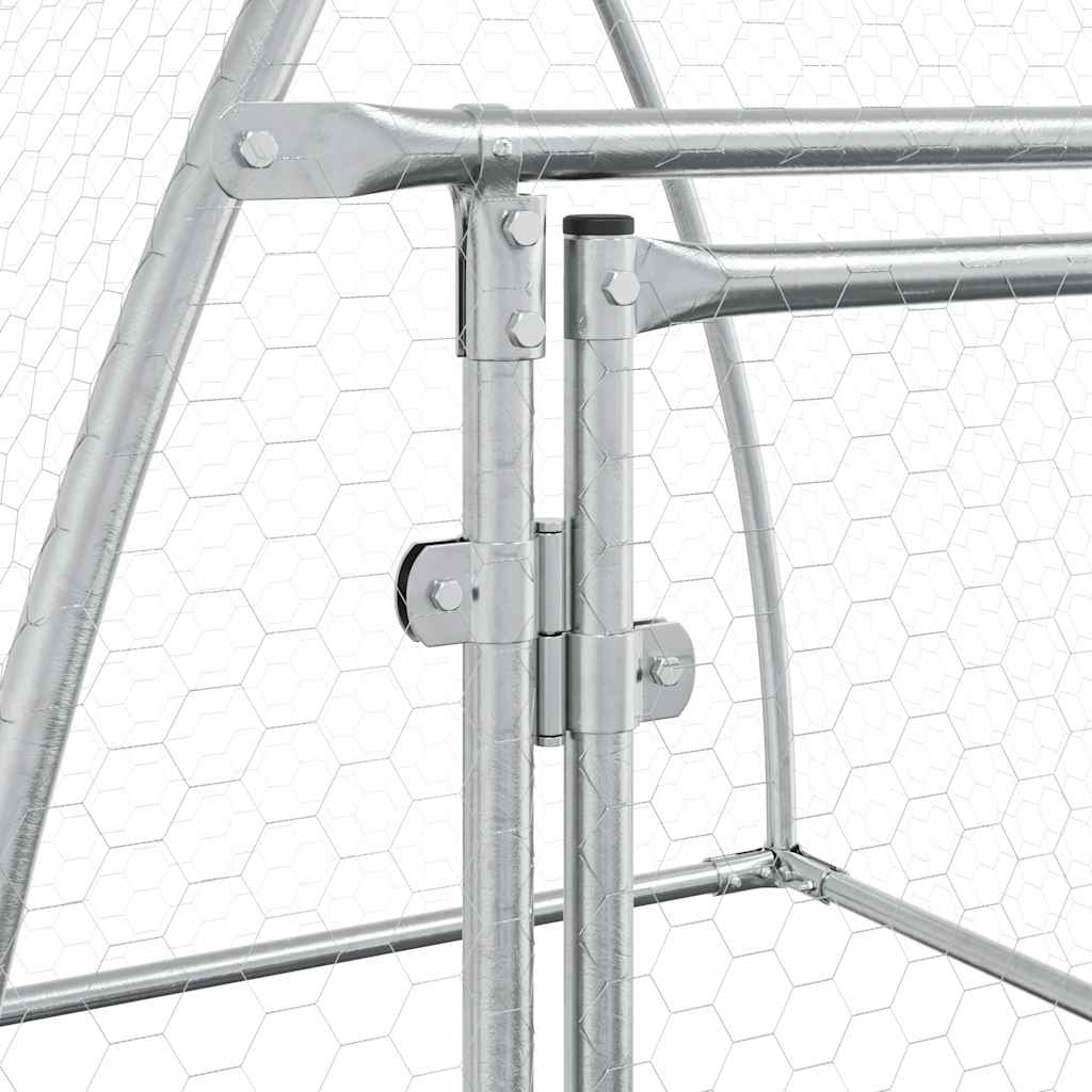 Gabbia per Polli Argento 100x105x120 cm in Acciaio Zincato | homemem39